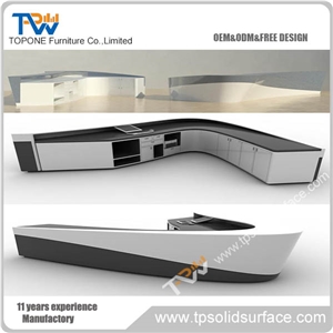 Bespoke Inside Carving Pattern Solid Surface/Man-Made Stone Boutique Desk