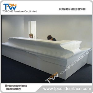 Brilliant Lighting Decorated Solid Surface/Artificial Marble Boutique Cashier Counter Design
