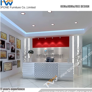 Brilliant Luxury Solid Surface/Man-Made Reception Front Desk