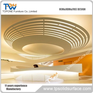 Chamring Bespoke Solid Surface/Artificial Marble Shop Counter Table Design
