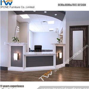 China Factory Price High Quality Standard Size Reception Desk