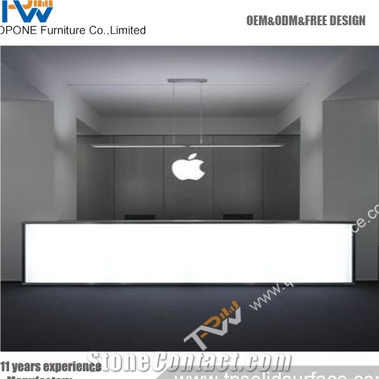 China Gold Supplier High-Ranking Cheap Reception Desk Display Case