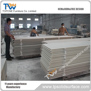 China Manufacturer Man Made Corian Solid Surfaces / Quartz Stone Slabs