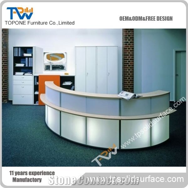 China Supplier Customized First Grade Height Of Reception Desk