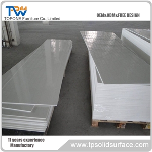 Chinese Factory White Artificial Marble Stone Slabs 12mm Thickness, Glacier White Corian Acrylic Solid Surface Sheets