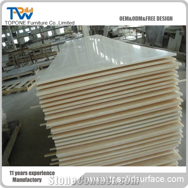 Chinese Factory White Artificial Marble Stone Slabs 12mm Thickness, Glacier White Corian Acrylic Solid Surface Sheets