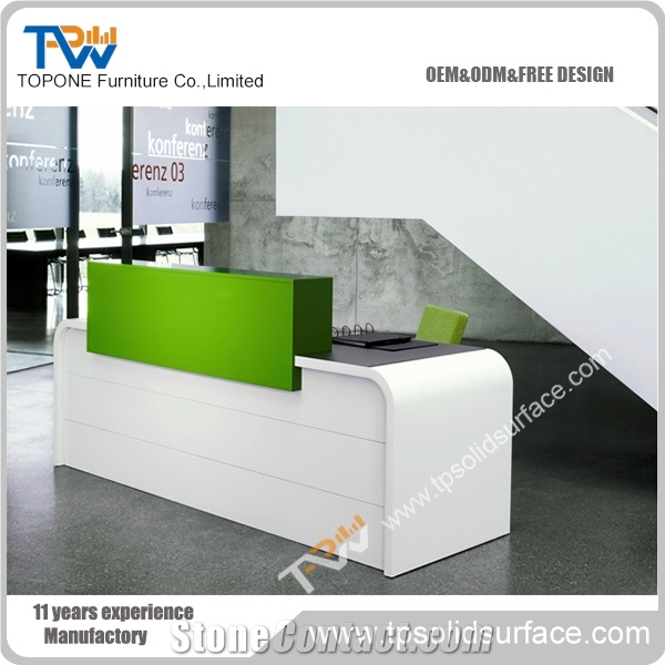 Circular Shape Design Solid Surface/Man-Made Custom Made Reception Desk