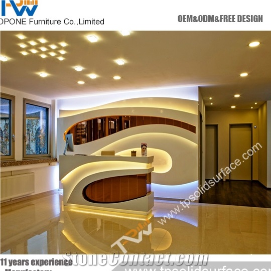 Classy Indoor Design Solid Surface/Man-Made Modern Furniture Reception