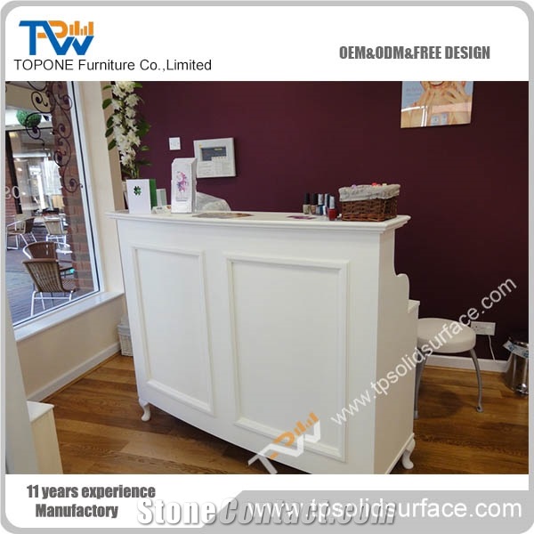 Colorful Combination Design Solid Surface/Man-Made Ring Reception Desk