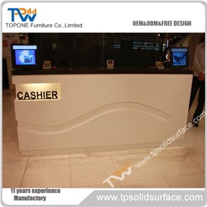 Colorful Combination Design Solid Surface/Man-Made Ring Reception Desk