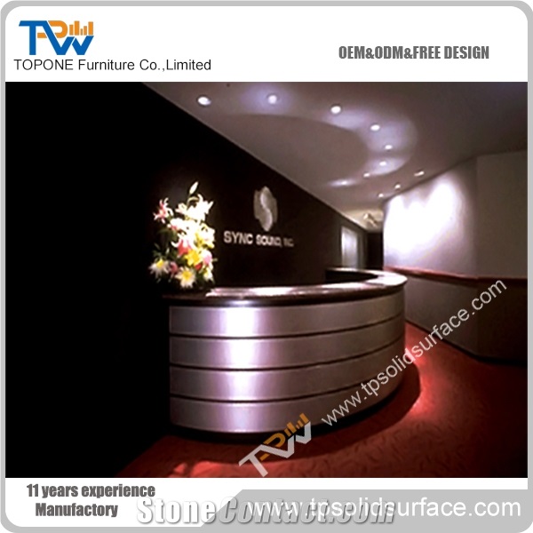 Colorful Combination Solid Surface/Man-Made Office Side by Side Workstation