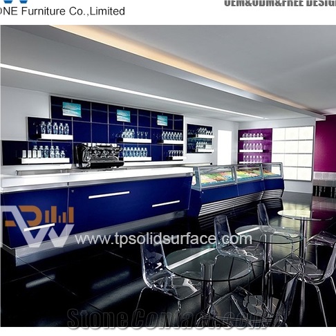 Colorful Led Furniture Counter Service Restaurant Bar Counter