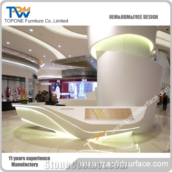 Colorful Lighting Decorated Solid Surface Man Made Stone