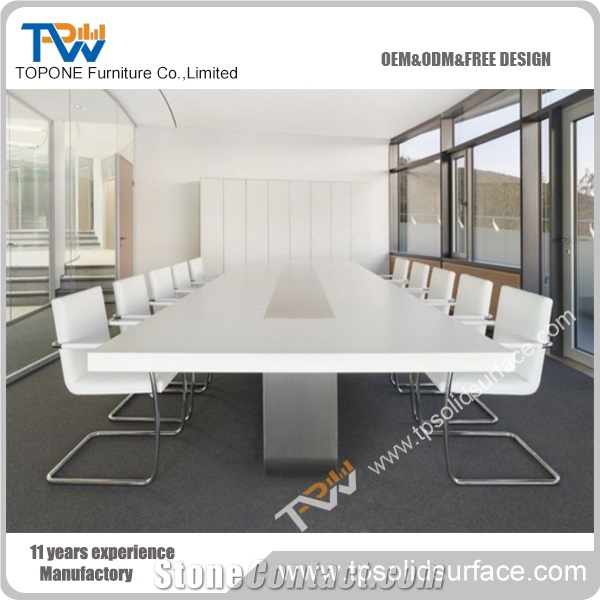 Custom Design Manmade Stone Solif Surface Office Furniture Conference Tables