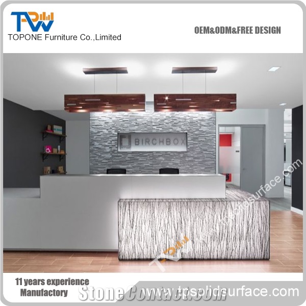 Direct Factory Price Promotional Latest Tufted Reception Desk