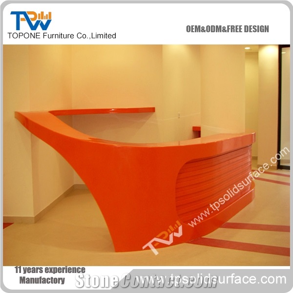 Dreamy Blue Led Lighting Solid Surface/Man-Made Stone Solid Surface 4 Person Workstation Furniture