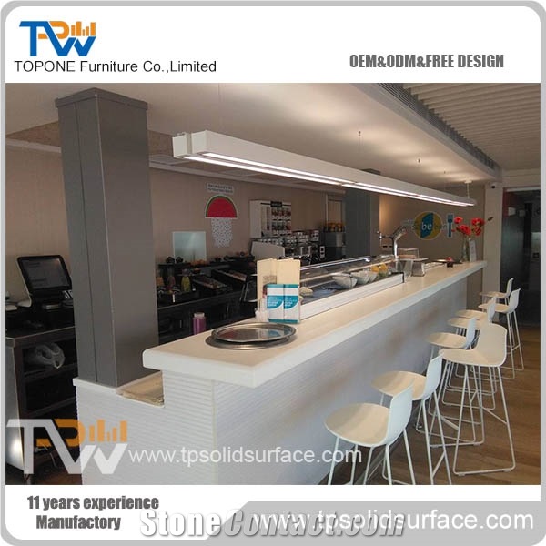 Eye-Catching Fabulous Solid Surface/Man-Made Oval-Shaped Reception Counter