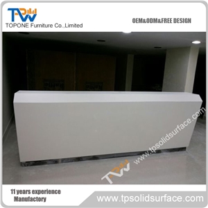Fabulous Arched Front Desk Solid Surface/Man-Made Stone Rounded Corner Spa Reception Desk
