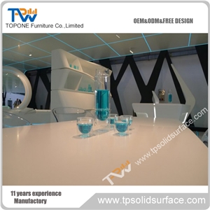 Facotry Price Round End Solid Surface Recepiton Desk Design for Sale, Office Manmade Stone Tabletops Design for Sale
