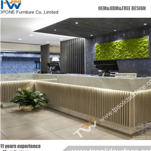 Factory Useful Luxury Curved Reception Desk