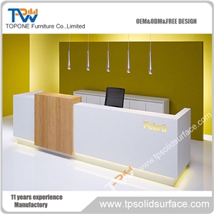 Fantacy Solid Surface/Man-Made Hotel Reception Counter Design