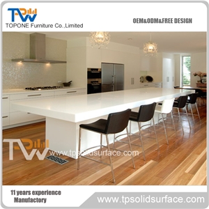 Fatory Supply Corian Solid Surface Kitchen Desk Tops, Artificial Marble Kitchen Countertops for Sale