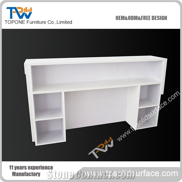 Free-Standing Most Popular Solid Surface/Man-Made Stone Solid Surface Semi-Circle Desk