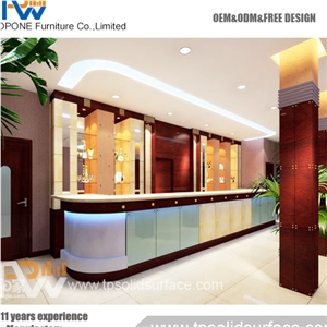 Half Moon Desk Half Round Counter High Gloss White Shop Counters