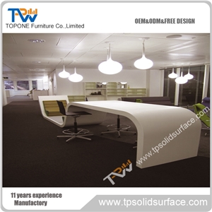 Hot Sale Solid Surface Reception Desk for 2 Person