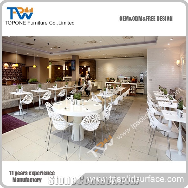 Interior Stone Artificial Marble Chinese Factory Supply Table Tops, Manmade Stone Tabletops for Solid Surface Worktops