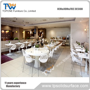 Interior Stone Artificial Marble Chinese Factory Supply Table Tops, Manmade Stone Tabletops for Solid Surface Worktops