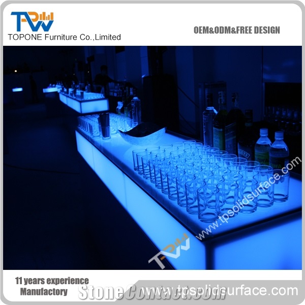 Lighted Modern Bar Counter for Wine Club
