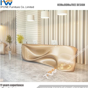 Luxury Artificial Stone Reception Desks Dimensions