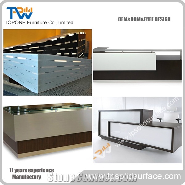 Luxury Yacht Design Solid Surface/Man-Made Nail Store Cashier Desk