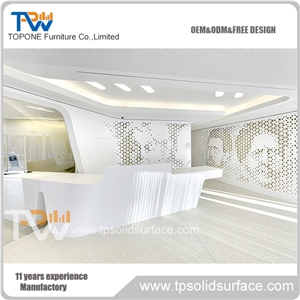 Luxury Yacht Design Solid Surface/Man-Made Nail Store Cashier Desk