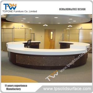 Luxury Yacht Shape Solid Surface/Man-Made Stone Solid Surface Retail Sales Counters