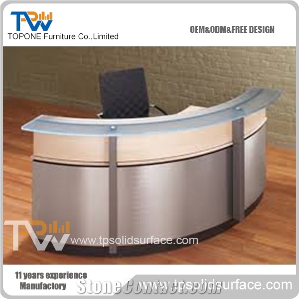 Modern Executive Solid Surface Half Circle Design Office Desk / Office Reception Desk / Computer Desk for Office Furntiure