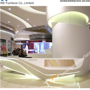 Modern Office Reception Counter Design for Hotel Spa Counter Table Front Desk Furniture