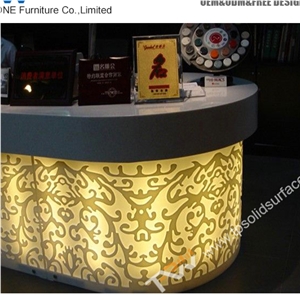 Modern Salon Solid Surface/Man-Made Stone Cash Counter Furniture