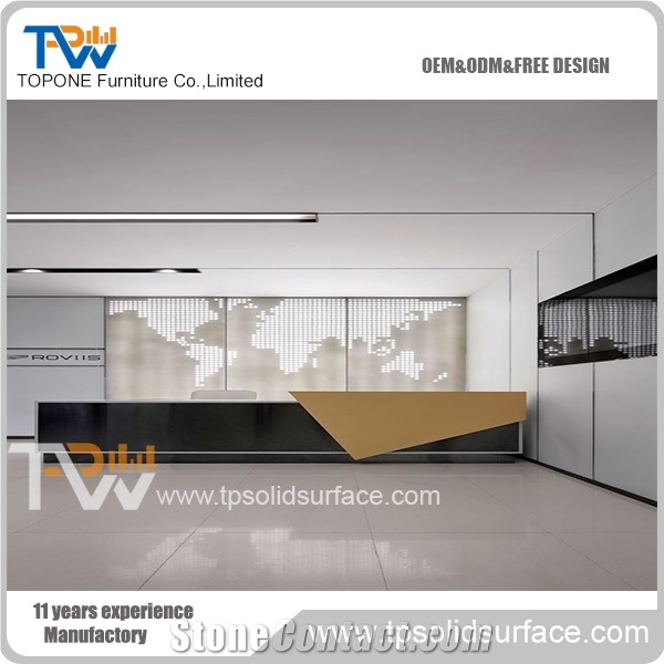 Modern Square Shape Solid Surface/Artificial Marble Hotel Reception Counter