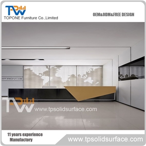 Modern Square Shape Solid Surface/Artificial Marble Hotel Reception Counter