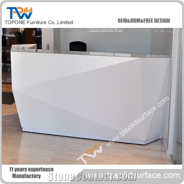 Modern Yacht Shape Solid Surface/Artificial Marble Designer Reception