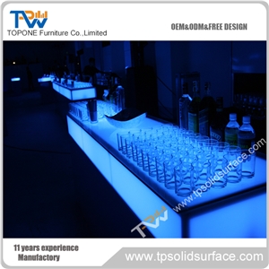 Night Club L Shape Hotel Reception Wine Bar Counter Top for Sale