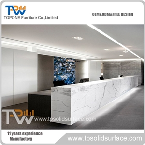 Practical First Grade Solid Surface Bank Reception Desk