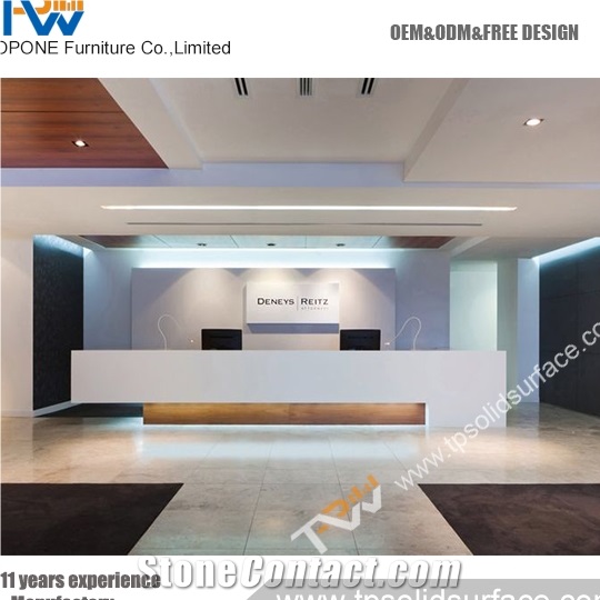 Practical First Grade Solid Surface Bank Reception Desk