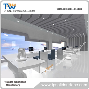 Professional China Office Furniture 100 Pure Coiran Solid Surface Office Table Tops for Utive
