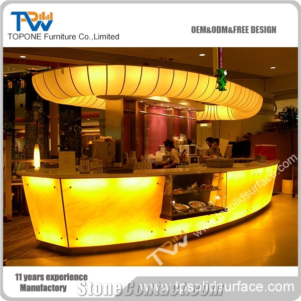 Restaurant Led Light Commercial Bar Cabinets Counters Design