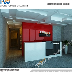 Smart Design Solid Surface/Man-Made Stone Small Checkout Counter