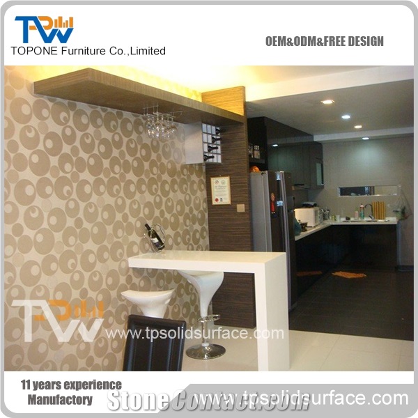 Solid Surface Restaurant Bar Counter Design Countertops for Sale