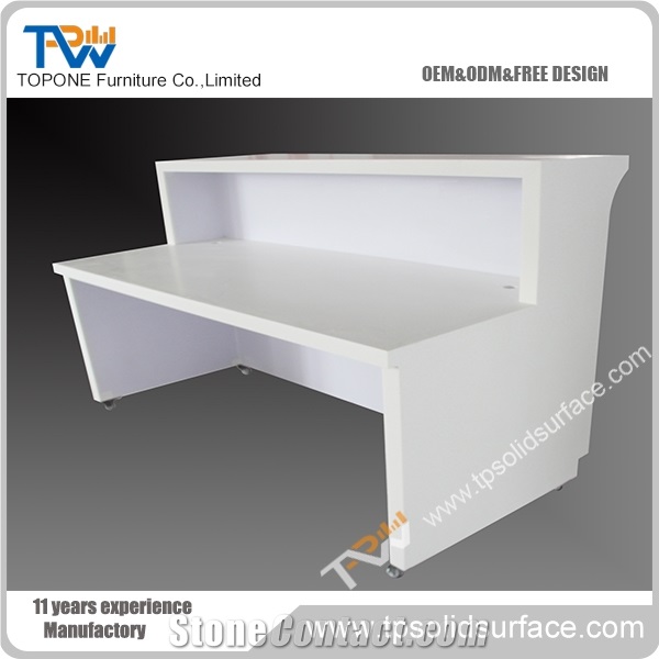 Split Zebra Style Acrylic Solid Surface Retail Center Counter Display